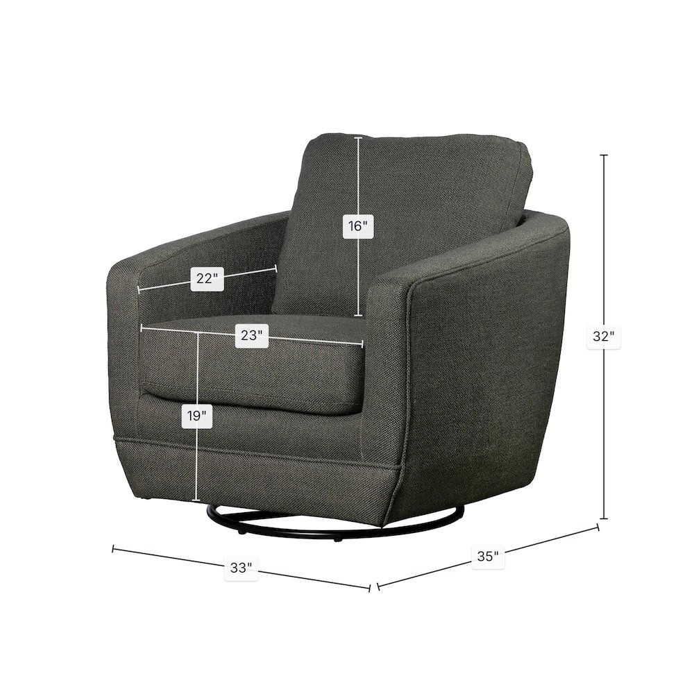 Baltimo Swivel Glider - Smokey Sage (VT). Picture 3