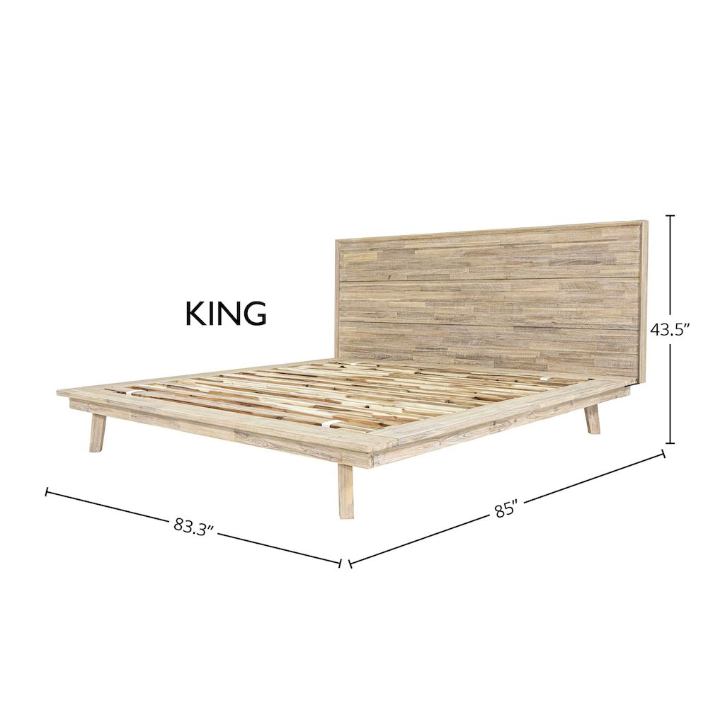 Gia King Bed - Light Driftwood. Picture 3