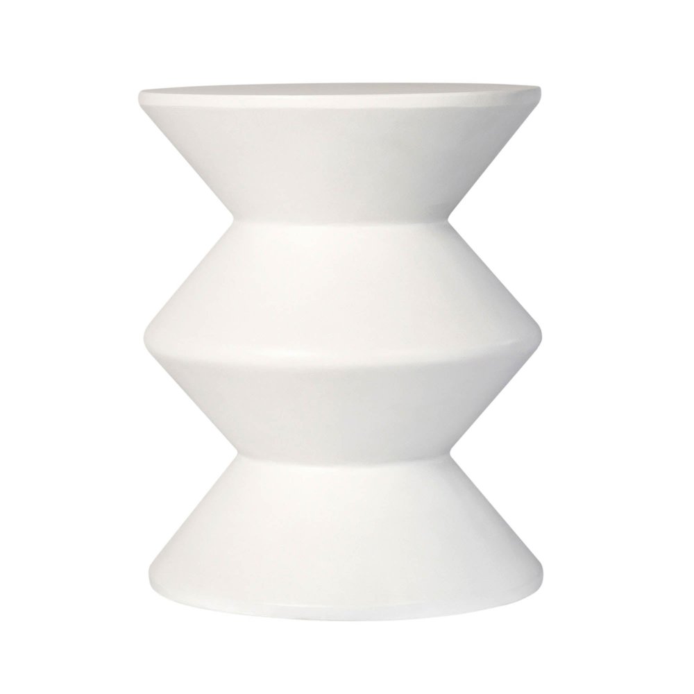 Concrete Inverted Side Table - White. Picture 4
