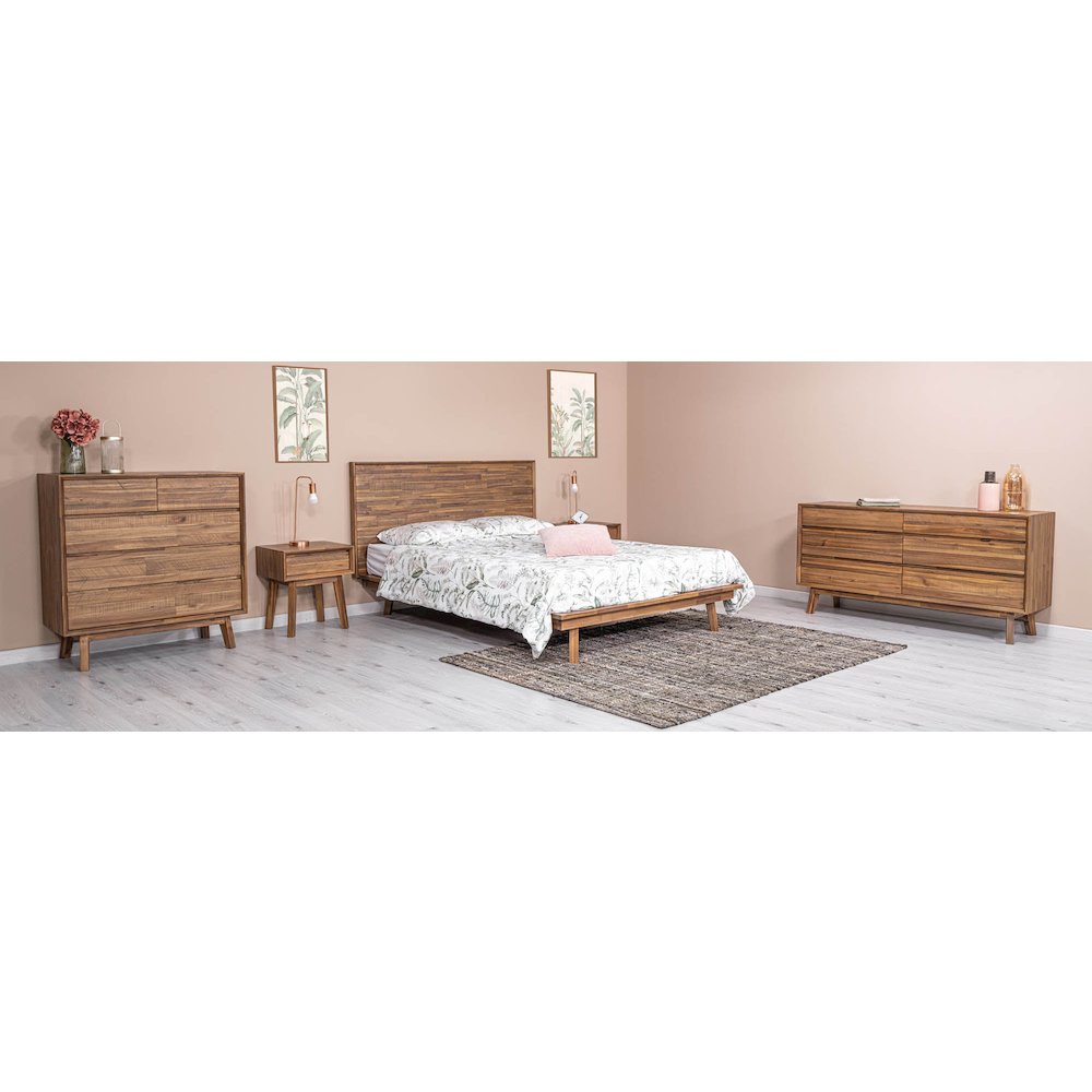 Gia Queen Bed - Warm Pecan. Picture 14