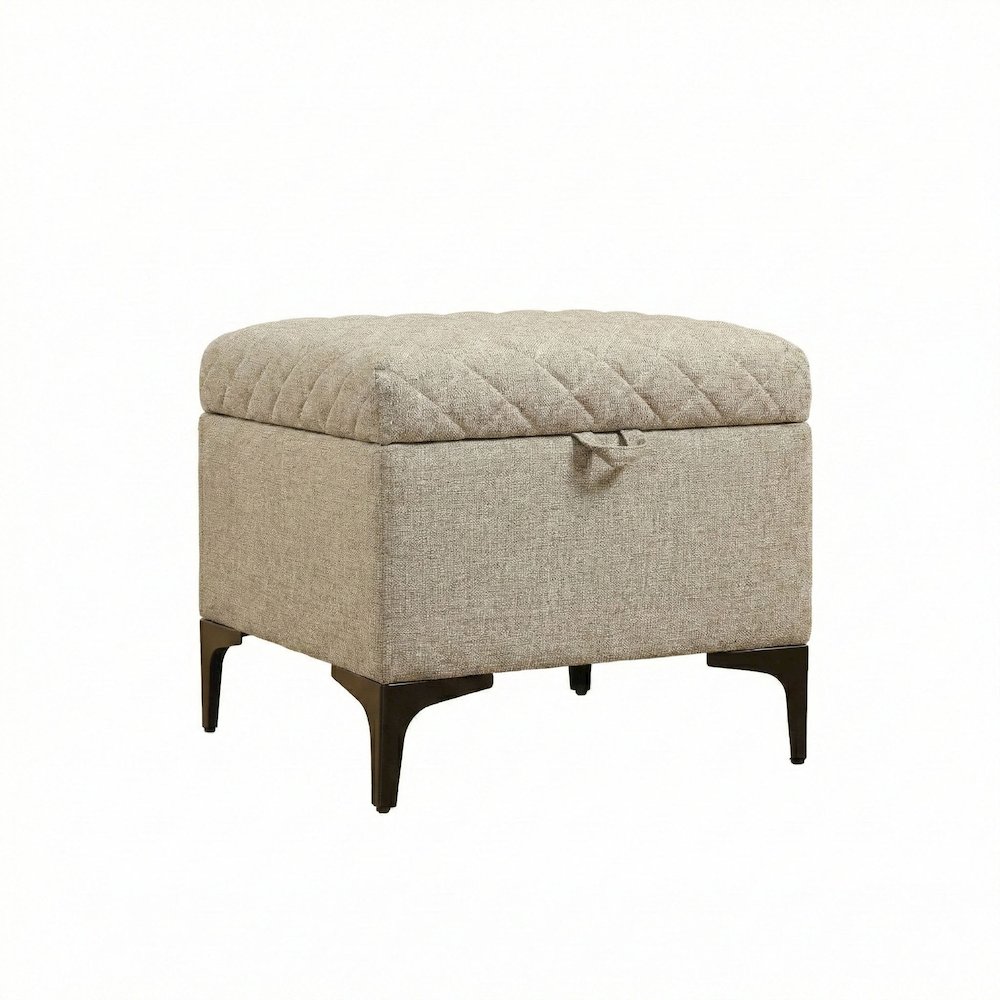 Reece Storage Ottoman - Tan. Picture 1