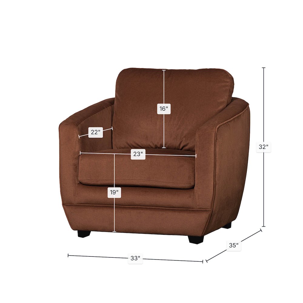 Baltimo Club Chair - Ginger Rust (VT). Picture 3