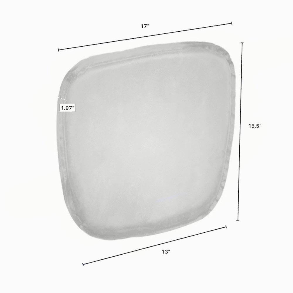 Metal Crossback Leather Cushion Seat - White. Picture 5