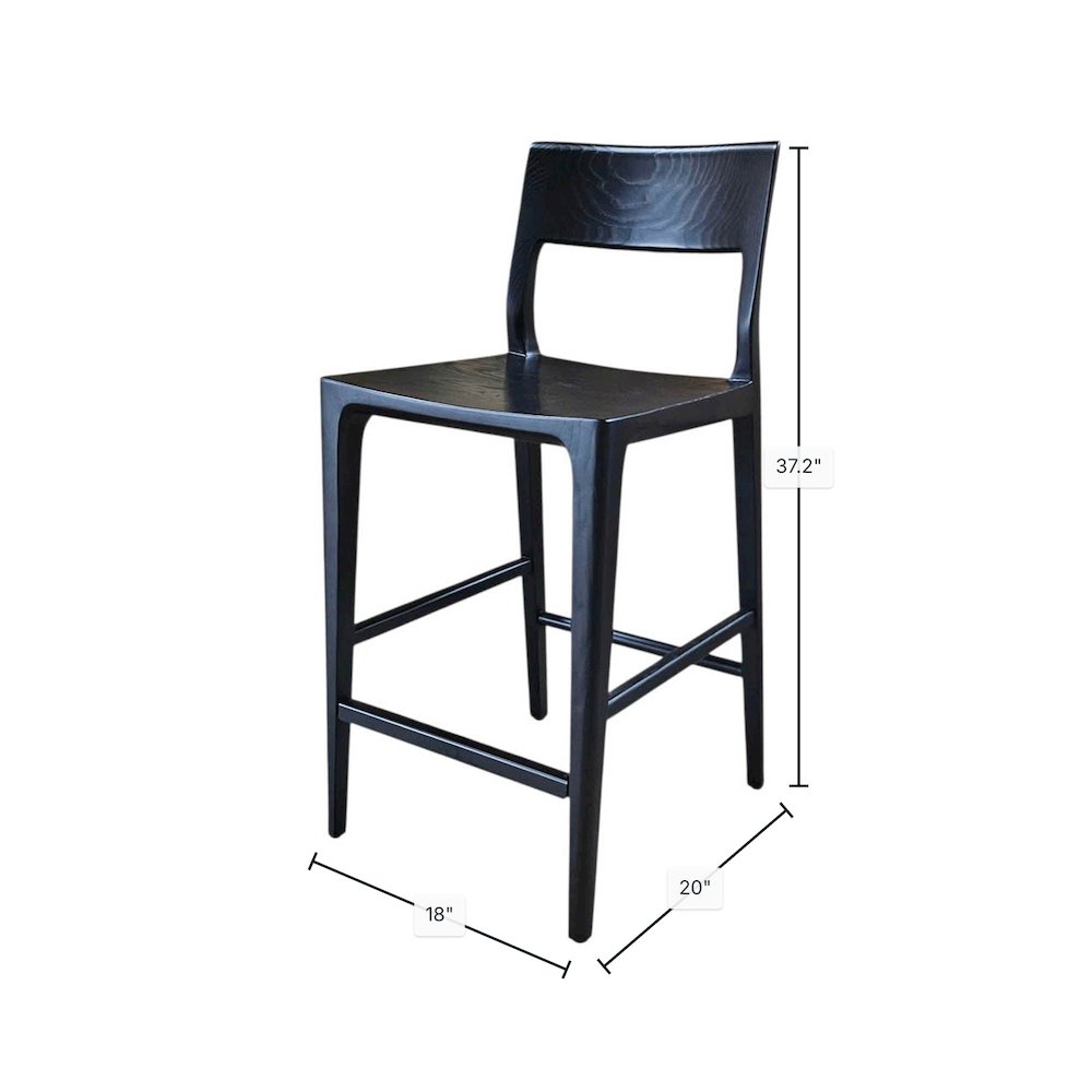 Catania Counter Stool - Black. Picture 3