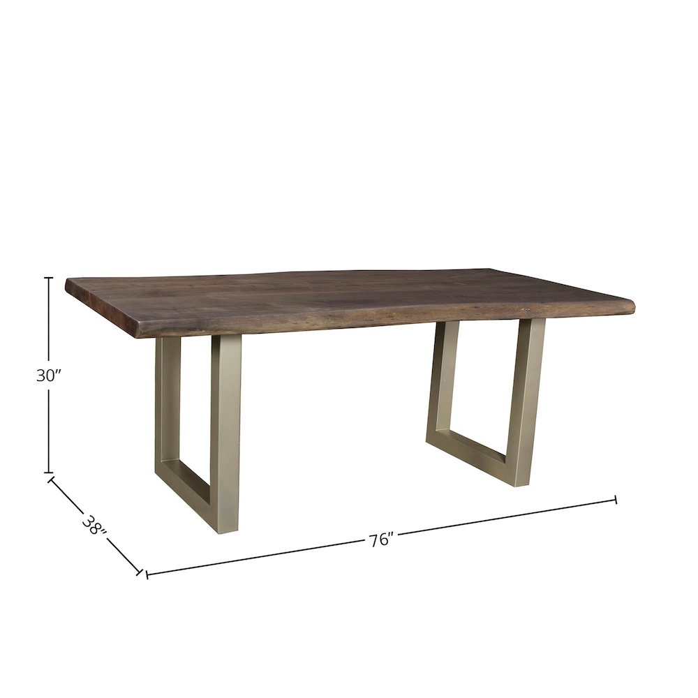 TAJ Dining Table - Vinegar Matte Top/ U Tube Metal Base. Picture 3