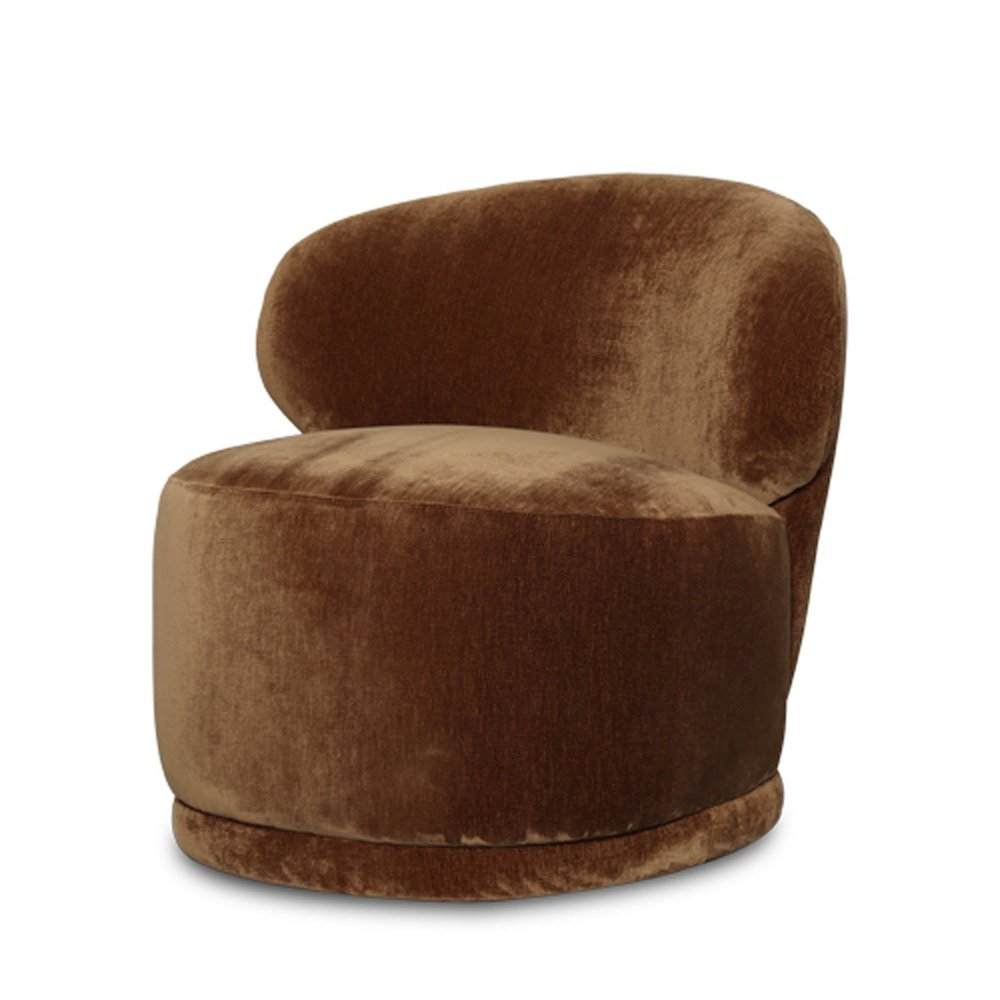 Rollo Club Chair - Distressed Velvet Bronze. Picture 1