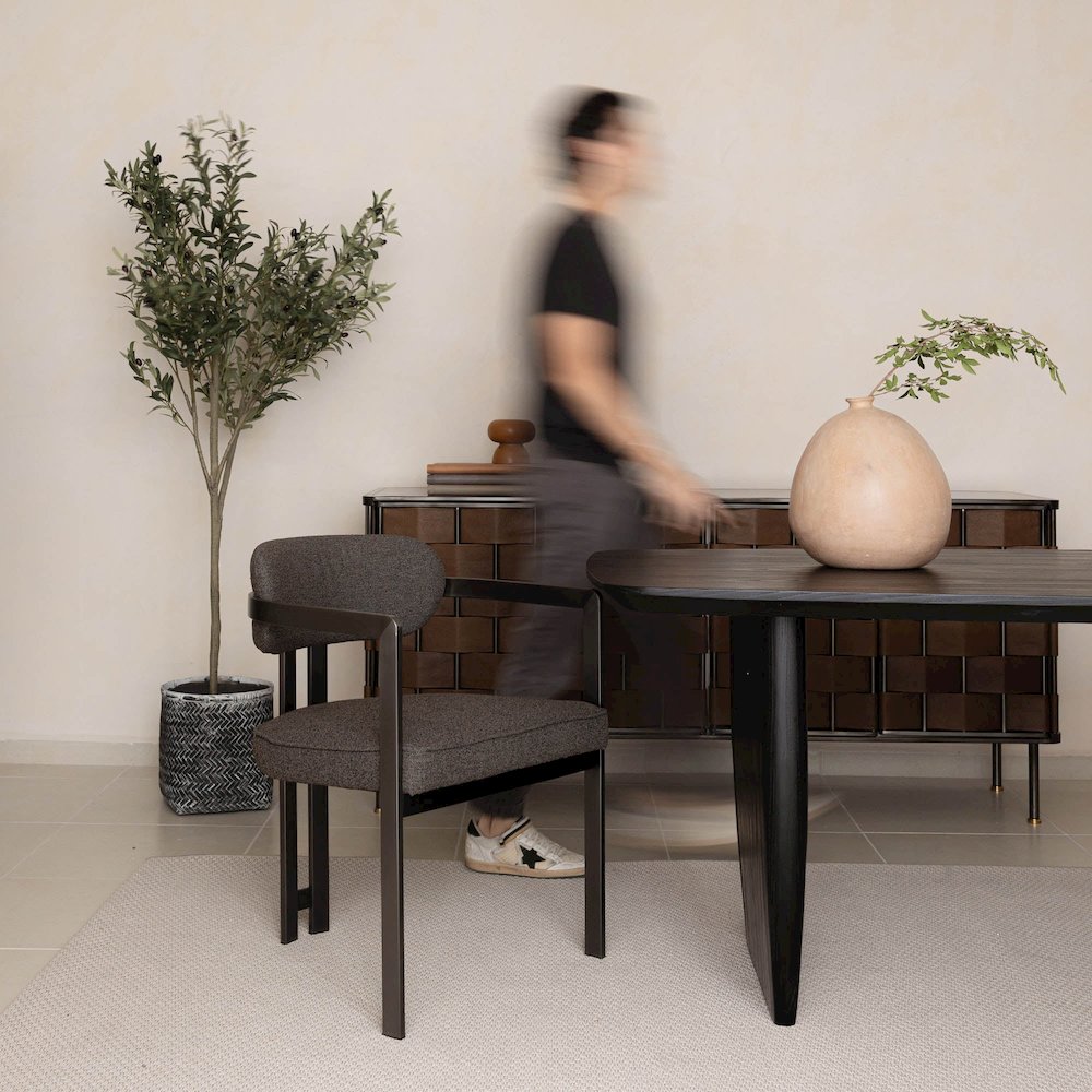 Tonic Dining Table - Black Oak. Picture 11