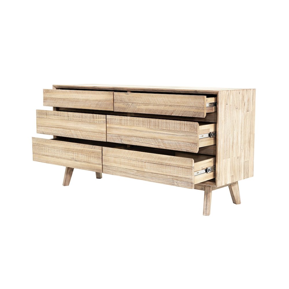 Gia 6 Drawer Dresser - Light Driftwood. Picture 6