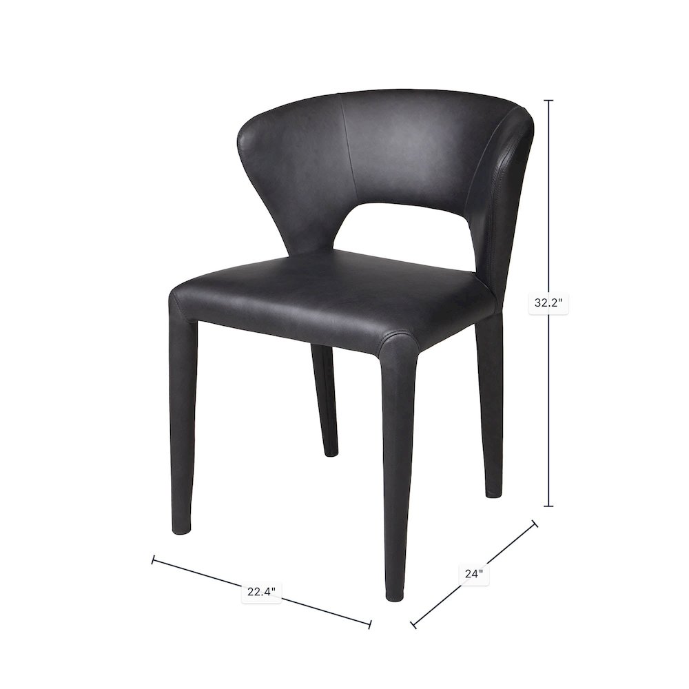 Dakota Dining Chair - Black. Picture 3