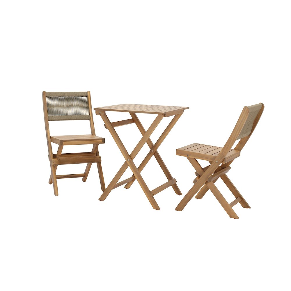 Balcony Outdoor - Foldable Bistro Set (1 Table & 2 Chairs). Picture 6