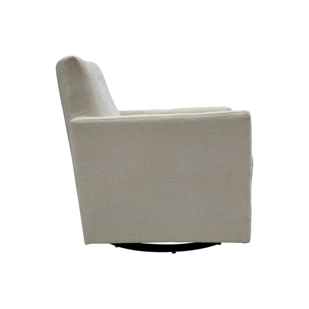 Riley Swivel Club Chair - Ivory. Picture 7