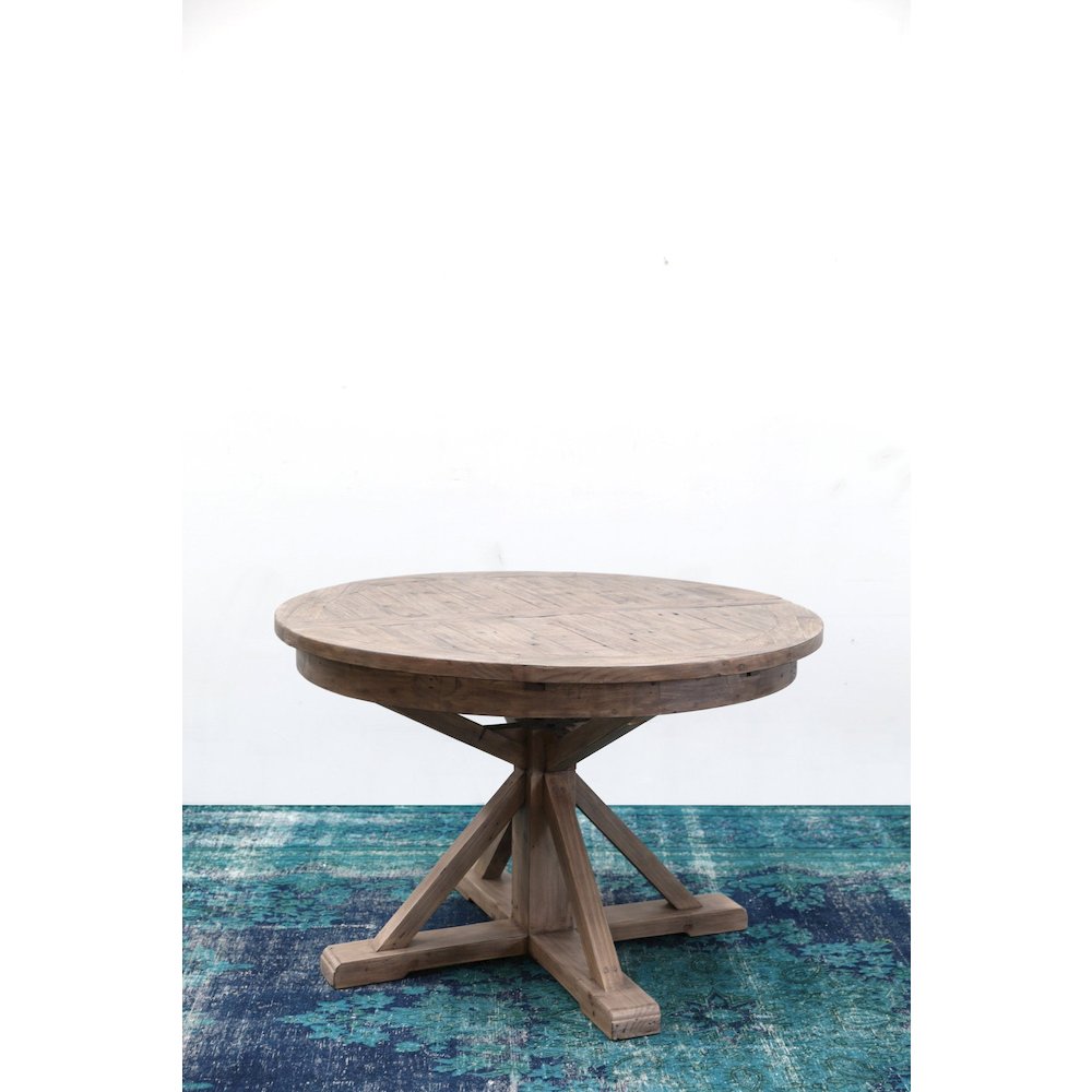 Irish Coast Round 47/63" Extension Dining Table - Rustic Sundried. Picture 6