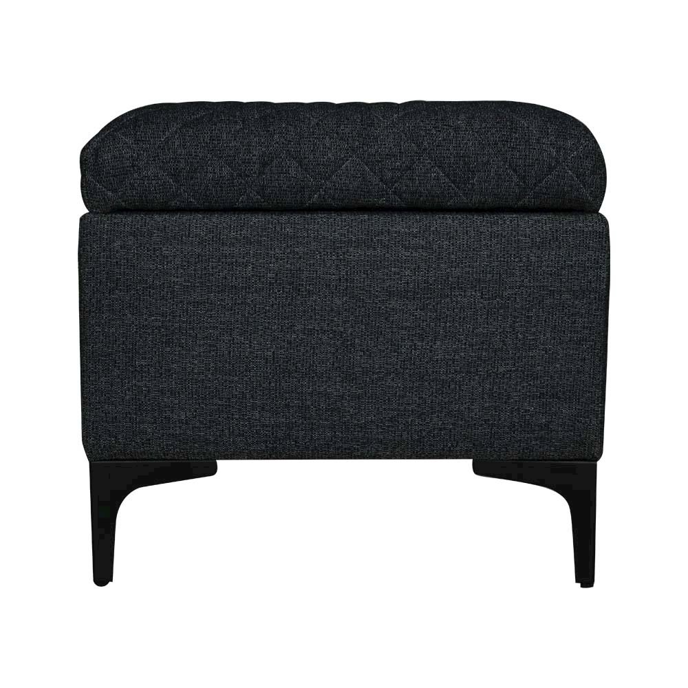 Reece Storage Ottoman - Charcoal Grey. Picture 4