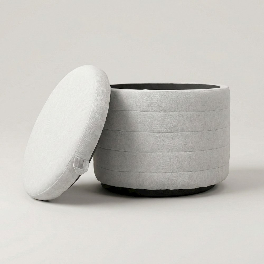 Elio Storage Ottoman - Platinum. Picture 4