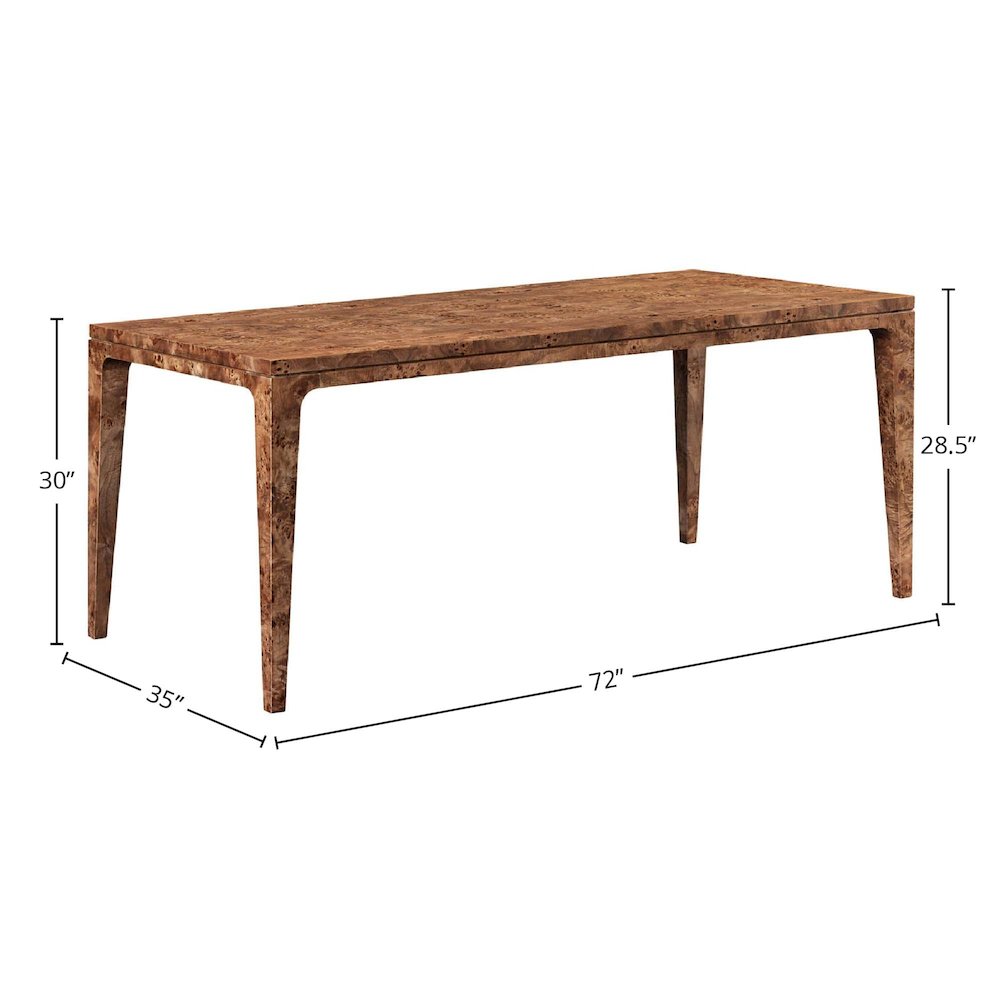 Mappa Regular Dining Table - Dark Burl. Picture 3