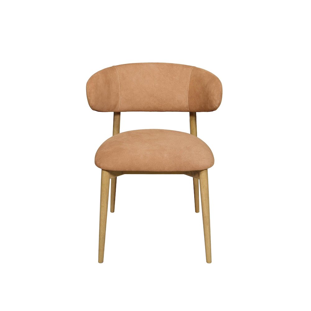 Milo Dining Chair - Tan Suede. Picture 4