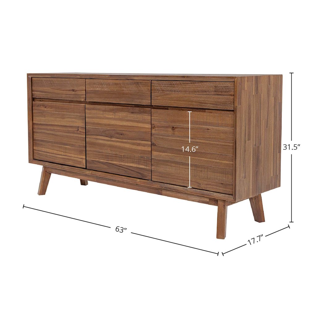 Gia Sideboard - Warm Pecan. Picture 3