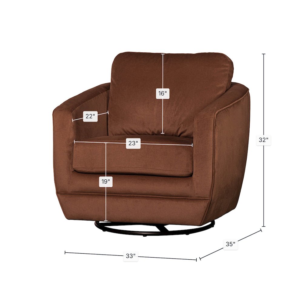 Baltimo Swivel Glider - Ginger Rust (VT). Picture 3