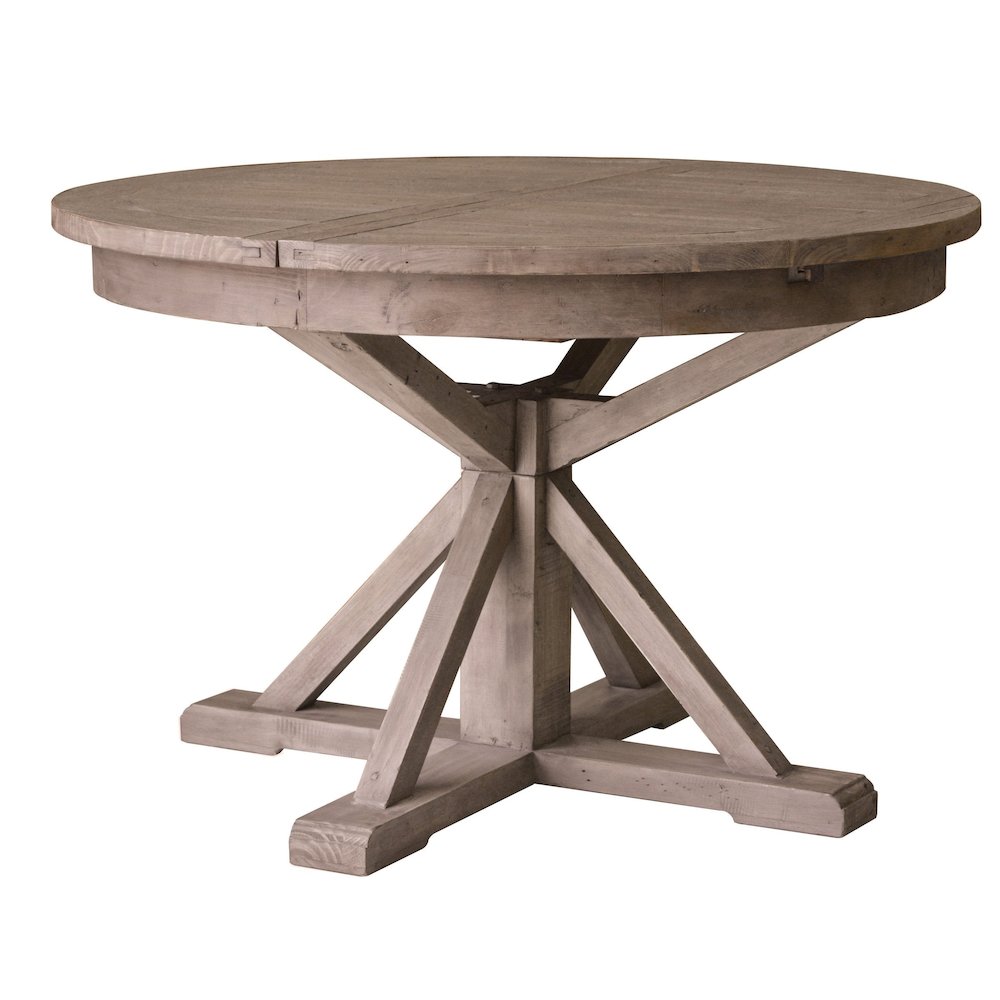 Irish Coast Round 47/63" Extension Dining Table - Rustic Sundried. Picture 1