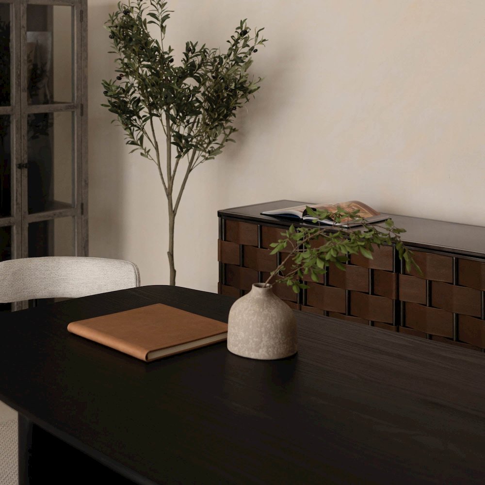 Tonic Dining Table - Black Oak. Picture 10