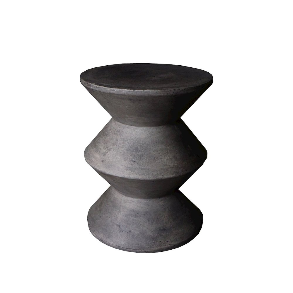 Concrete Inverted Side Table - Dark Grey. Picture 1