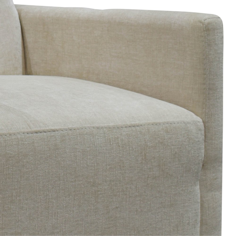 Riley Swivel Club Chair - Ivory. Picture 11