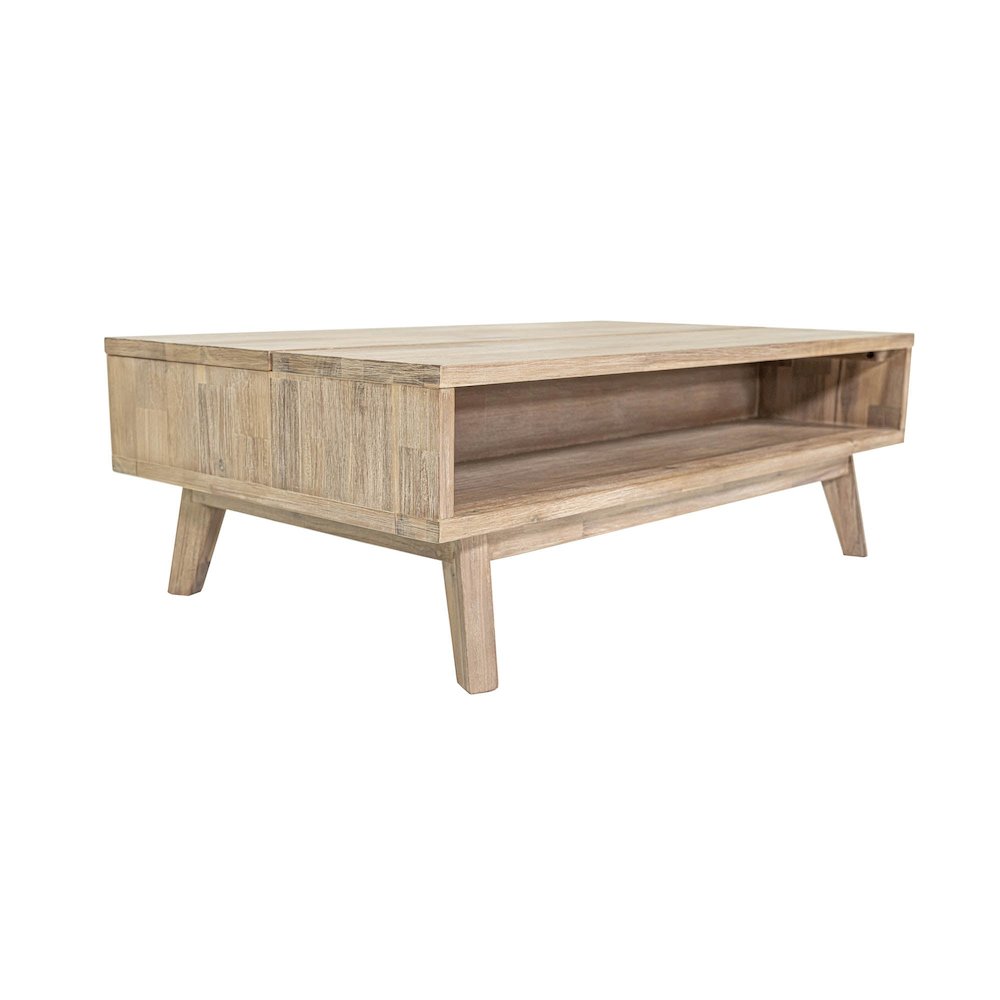 Gia Coffee Table with Lift Top - Light Driftwood. Picture 15
