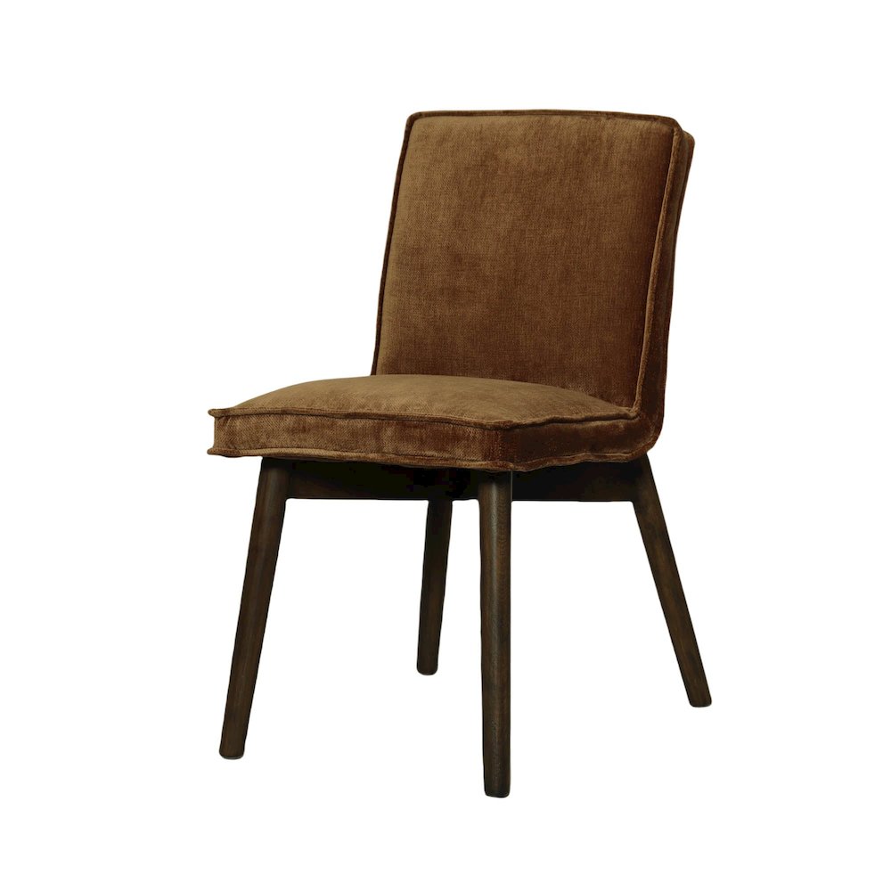 Franklyn Dining Chair - Distressed Velvet Bronze. Picture 1