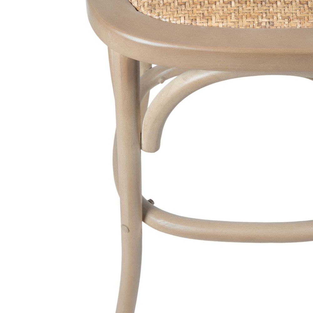 Cross Back Fixed Counter Stool - Sundried. Picture 9