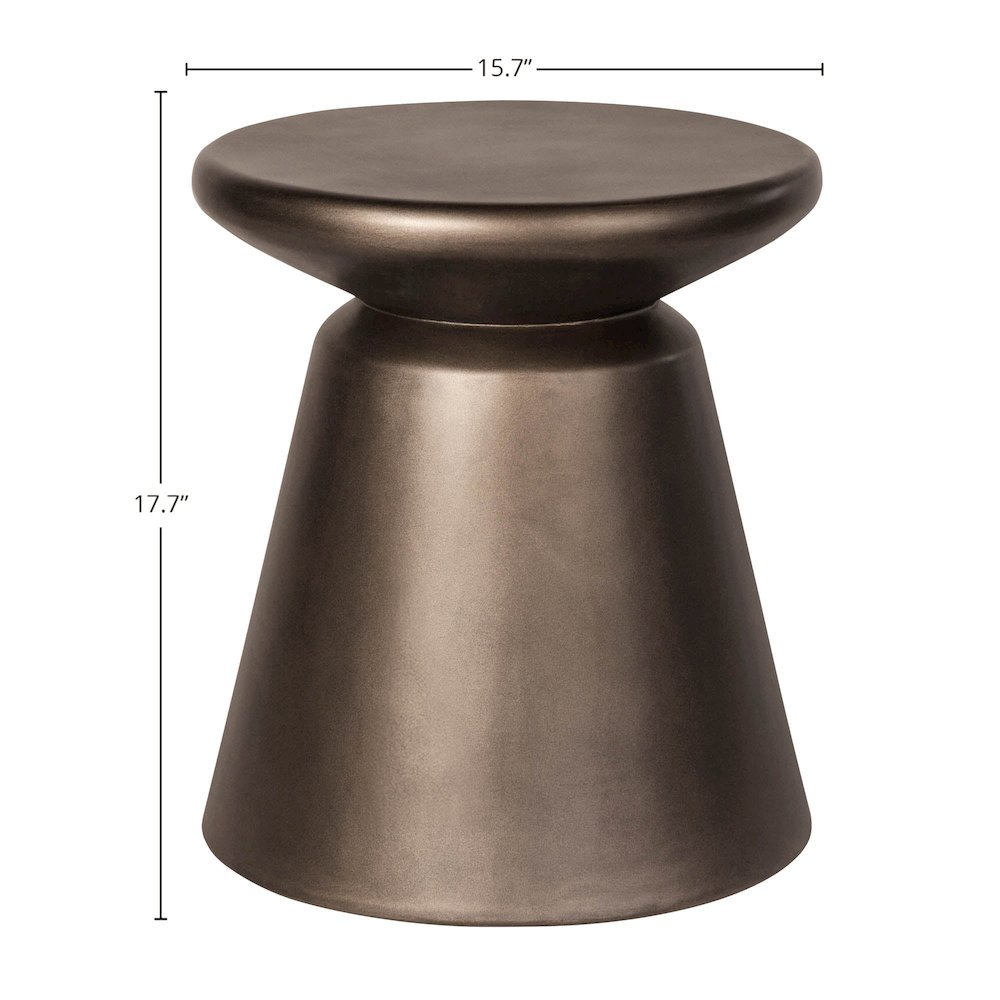 Concrete Mineral Side Table - Bronze. Picture 3