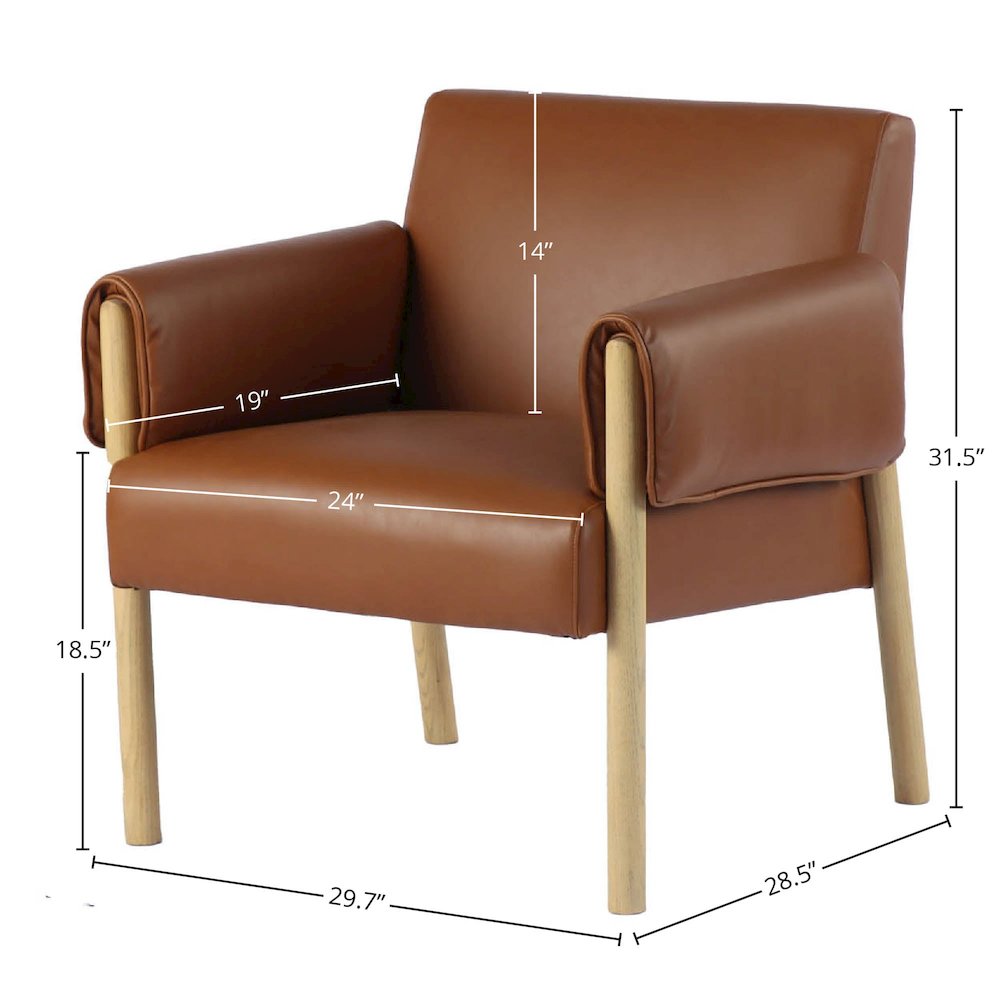 Forest Club Chair - Saddle. Picture 2