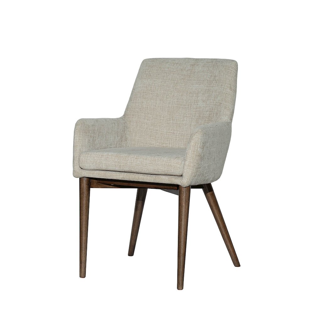 Fritz Arm Dining Chair - Taupe. Picture 1