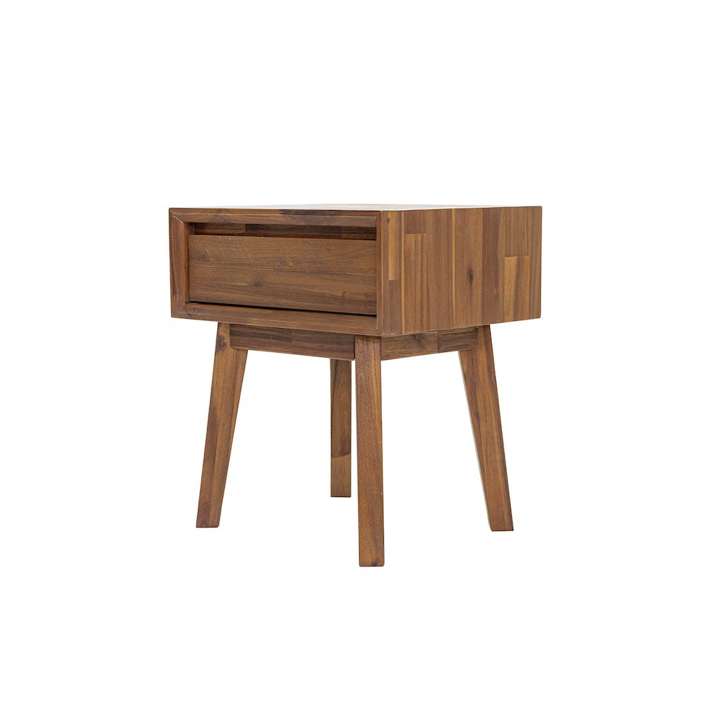 Gia 1 Drawer Nightstand - Warm Pecan. Picture 1