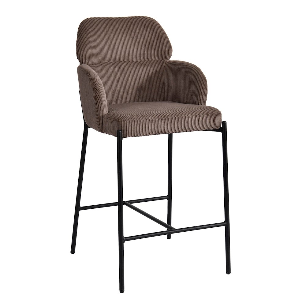 Allegra Counter Stool - Corduroy Brown. Picture 6