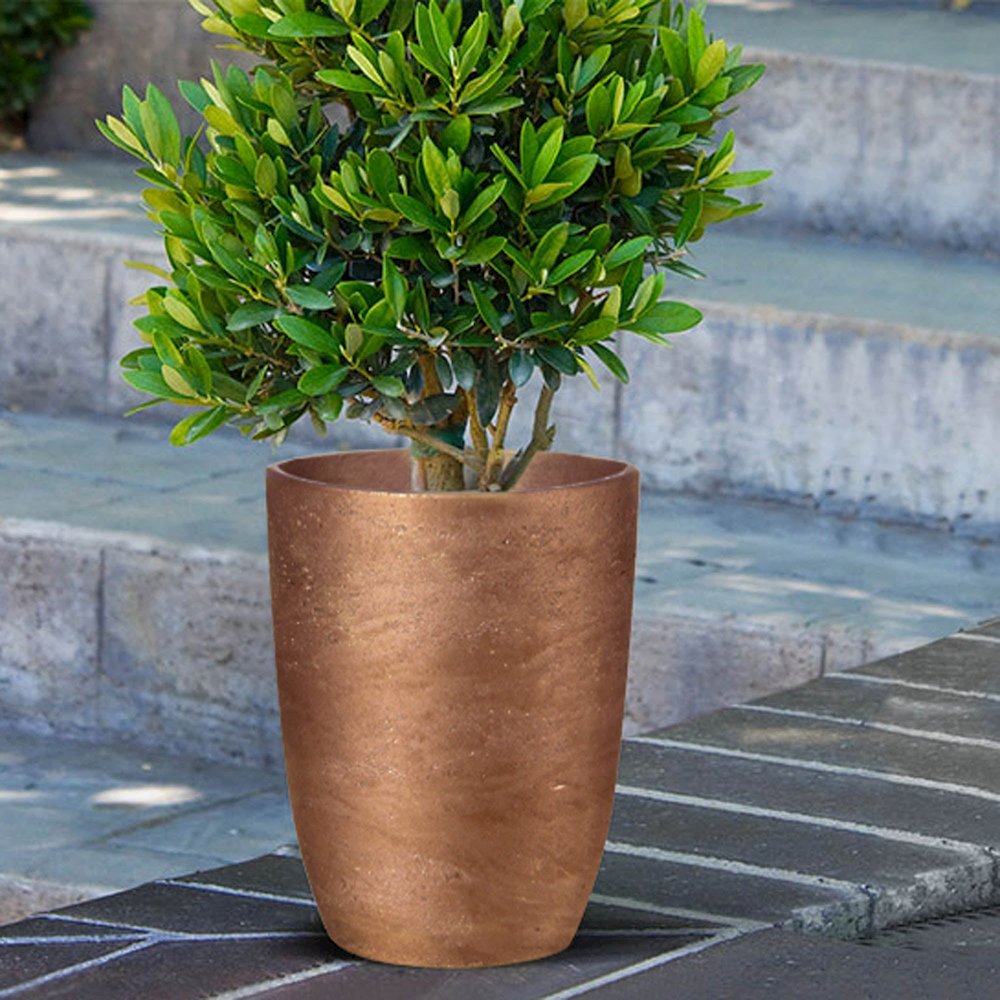 Mineral Medium Tapered Vase - Metallic Bronze. Picture 2