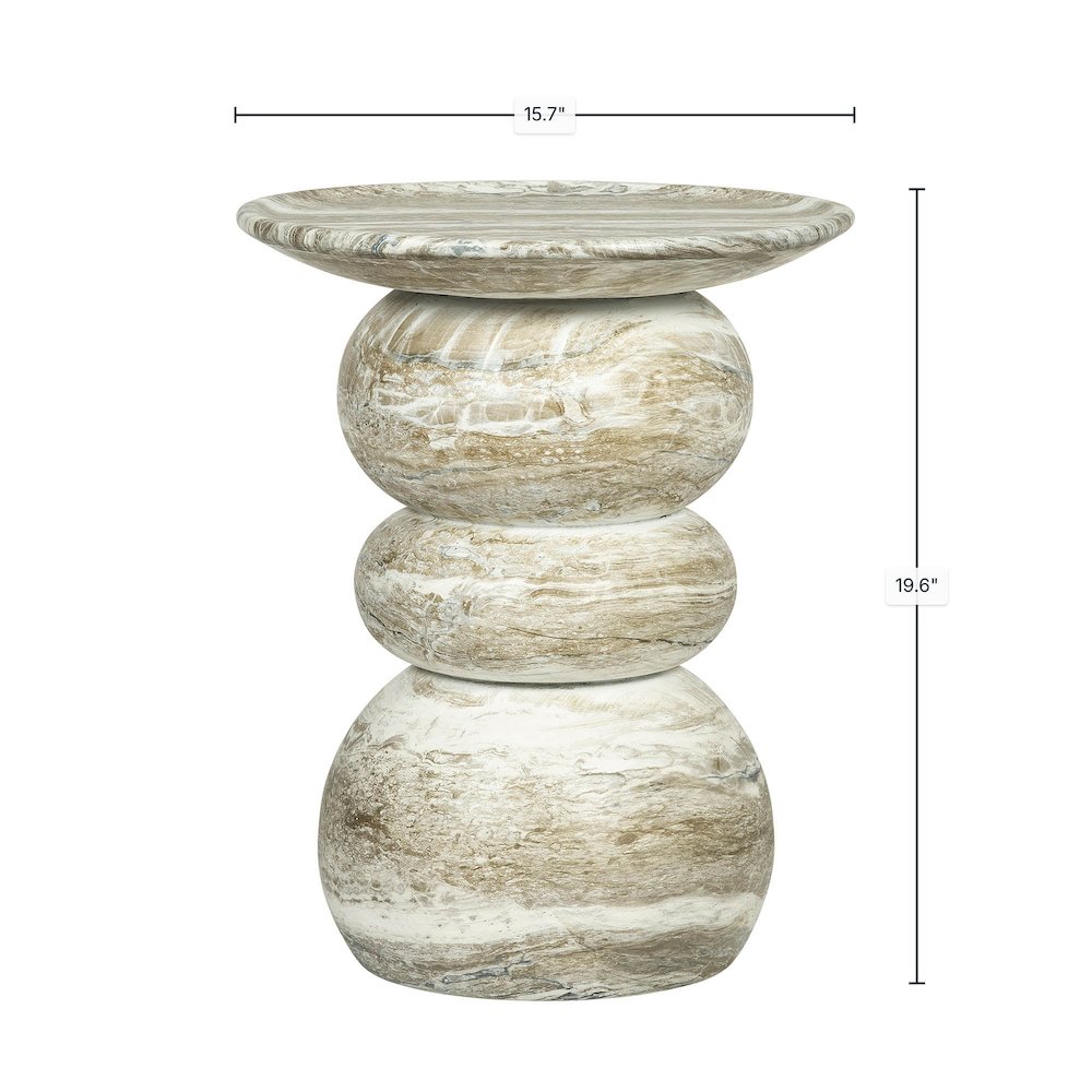 Temple Side Table - Grey Mist. Picture 3