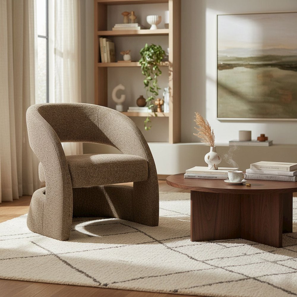 Virgo Club Chair - Chocolate. Picture 13