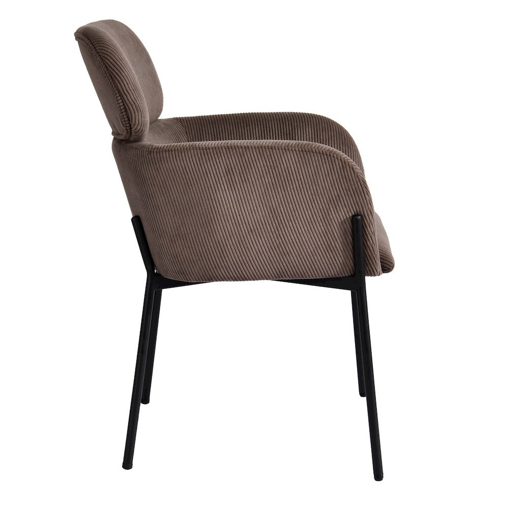 Allegra Dining Chair - Corduroy Brown. Picture 7