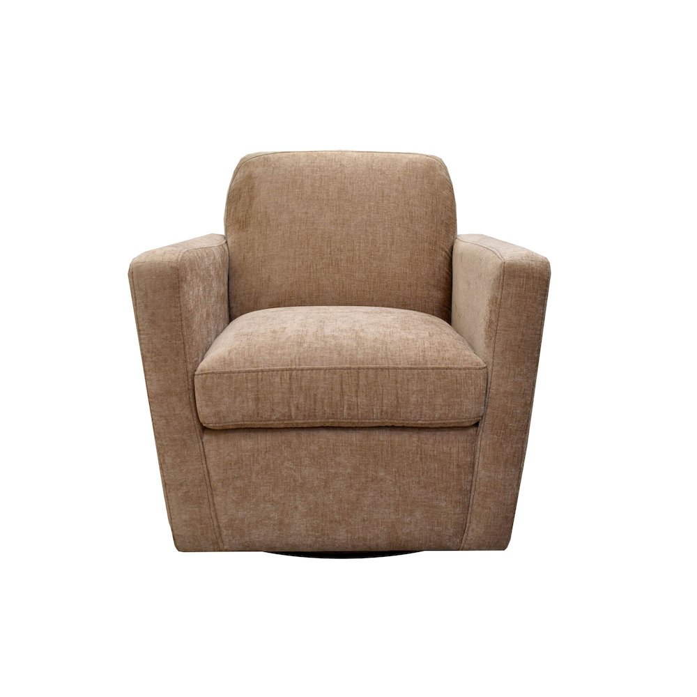 Cooper Swivel Club Chair - Latte Chenille. Picture 4