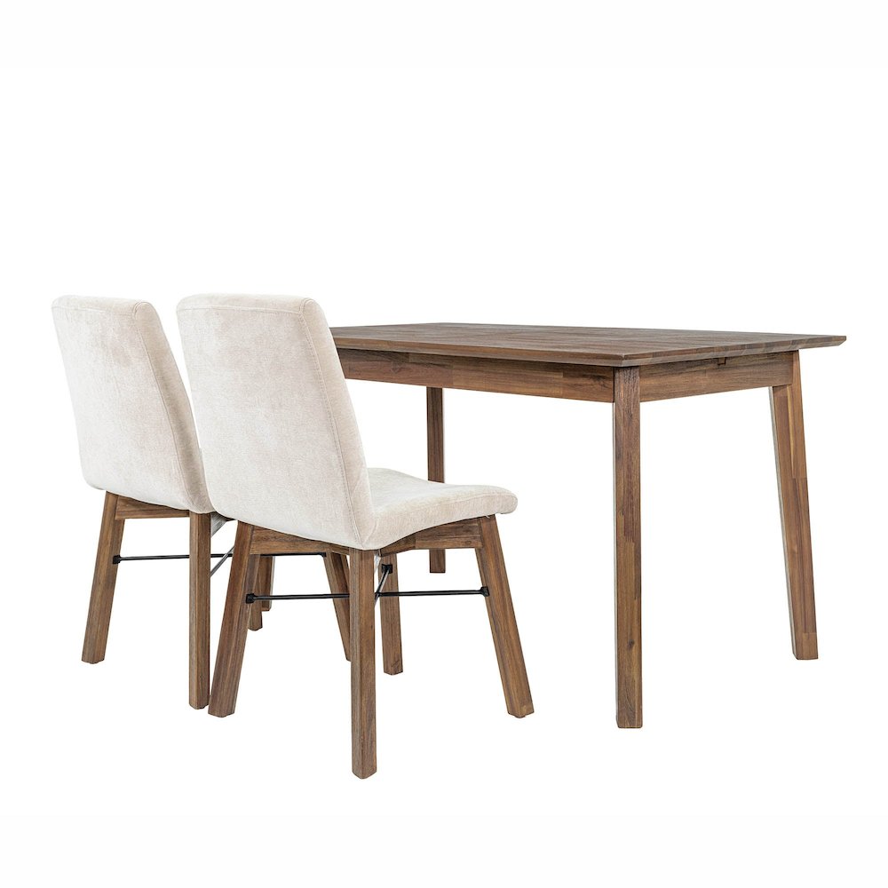 Gia Small Extension Dining Table with Butterfly System 55/71” - Warm Pecan. Picture 6
