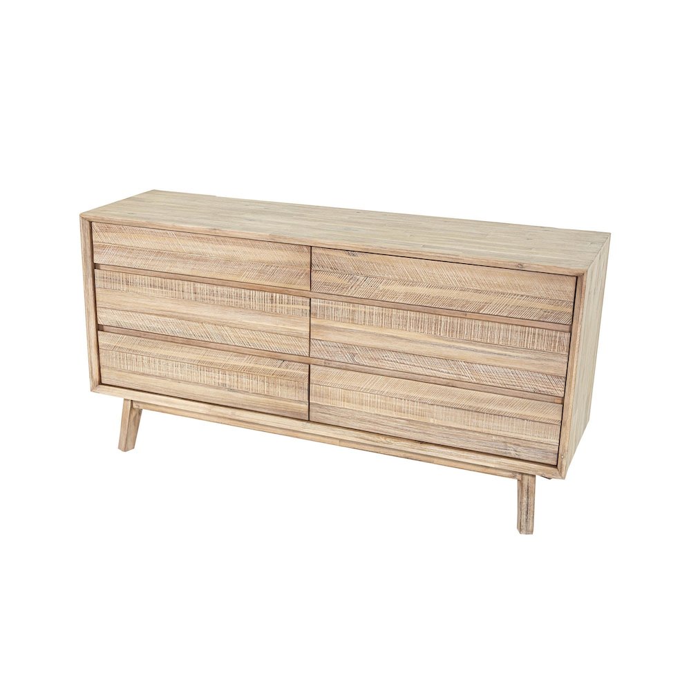 Gia 6 Drawer Dresser - Light Driftwood. Picture 9