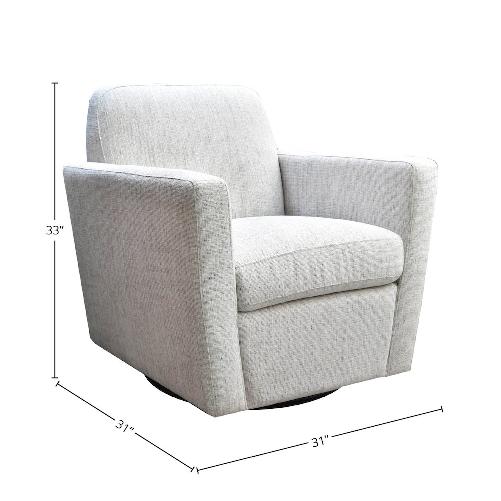 Cooper Swivel Club Chair - Woven Linen. Picture 2