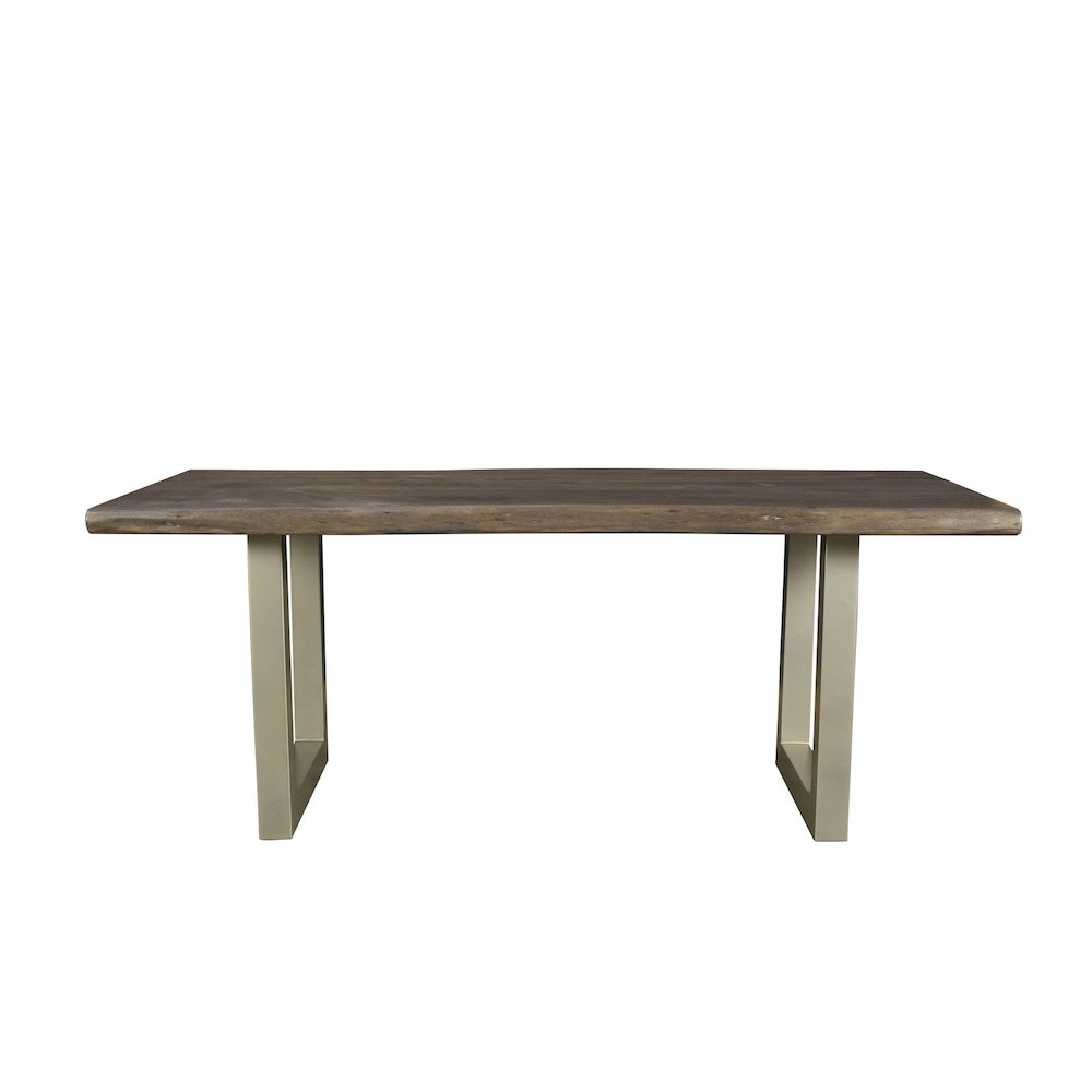TAJ Dining Table - Vinegar Matte Top/ U Tube Metal Base. Picture 1