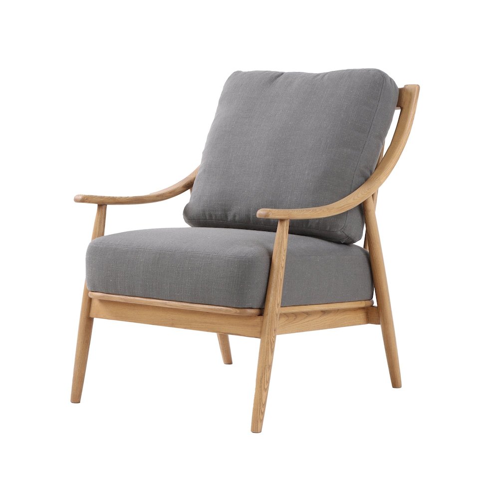 Kinsley Club Chair - Stormy Grey/Natural Frame. Picture 2
