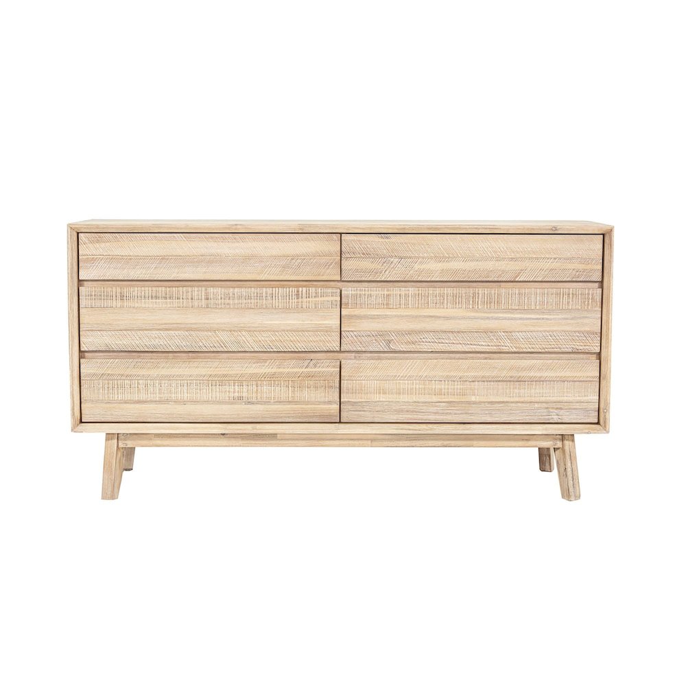 Gia 6 Drawer Dresser - Light Driftwood. Picture 5