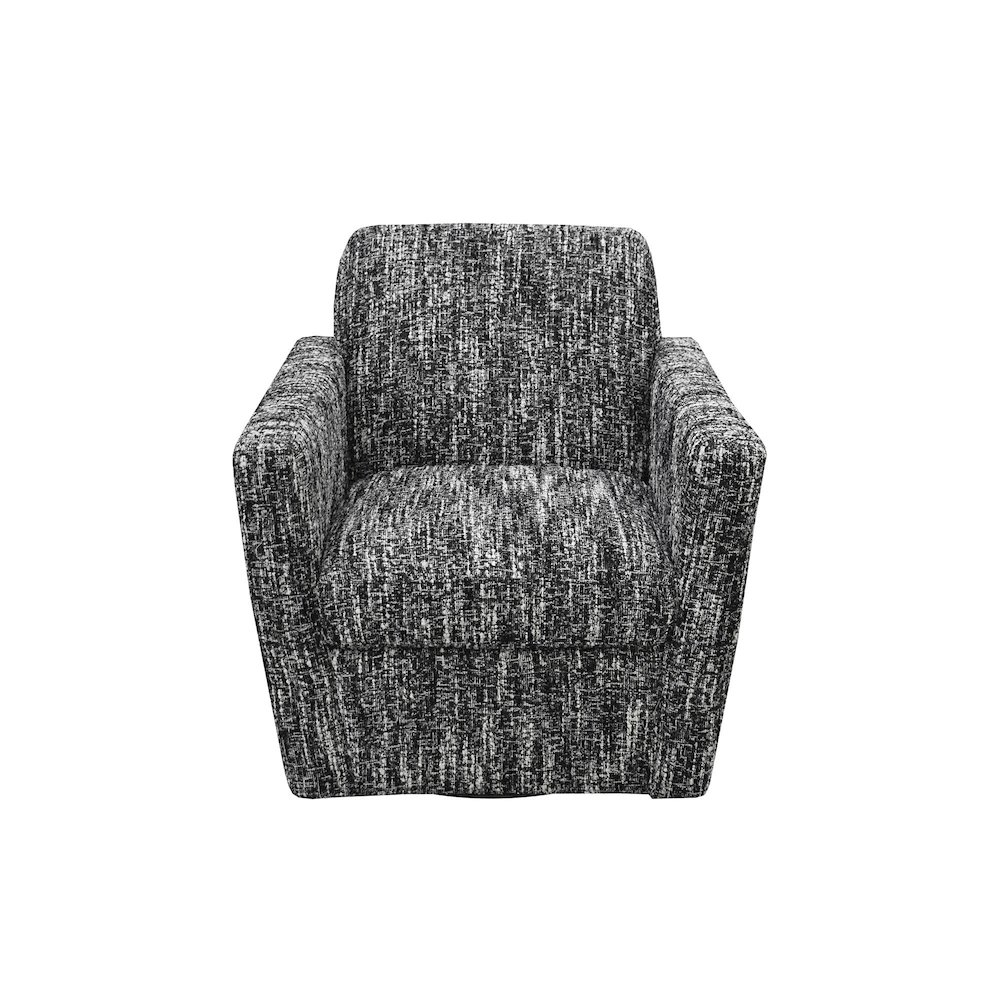 Cooper Swivel Club Chair - Chanel Black. Picture 6