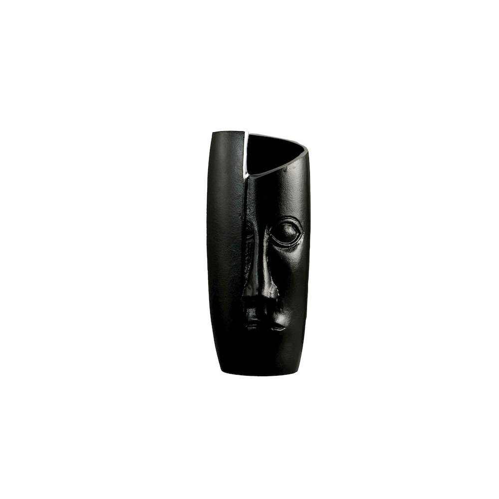 Breeze Masquerade Vase - Small Polished Black. Picture 1
