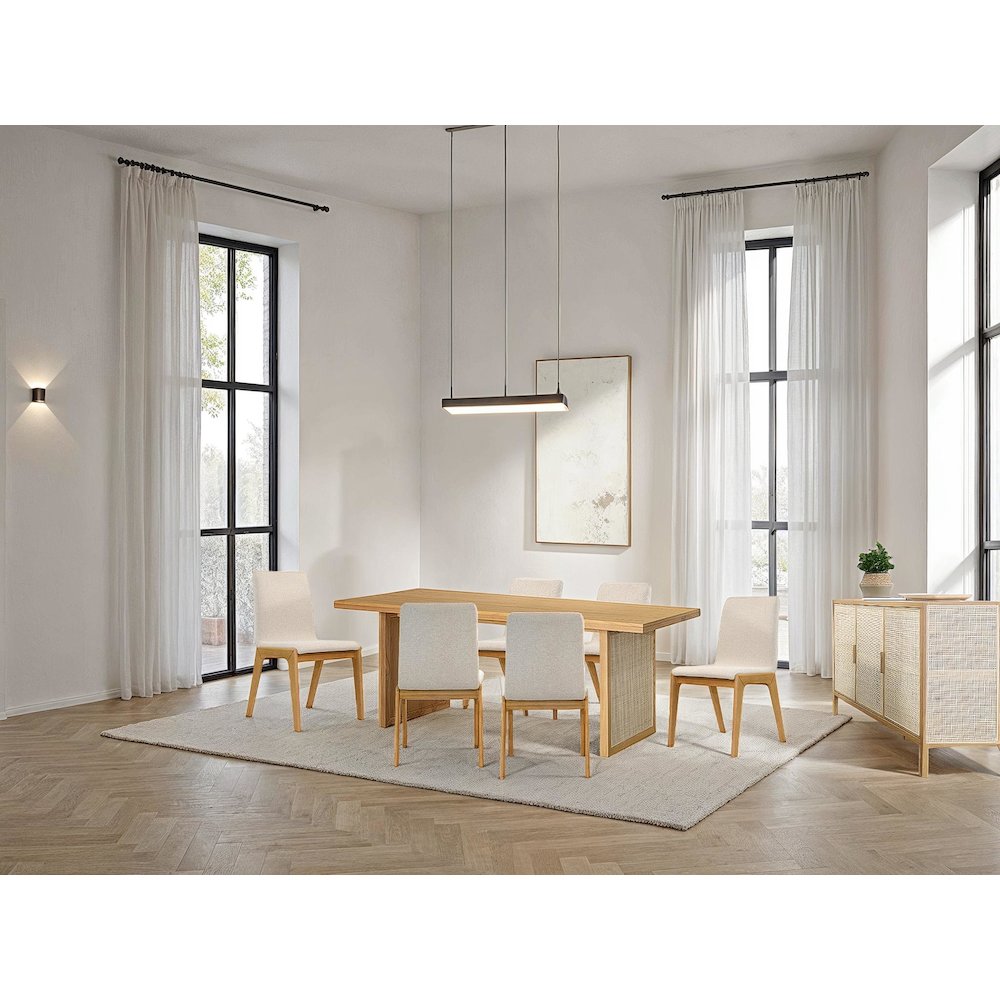 Rattan 3 Door Sideboard - Natural. Picture 14