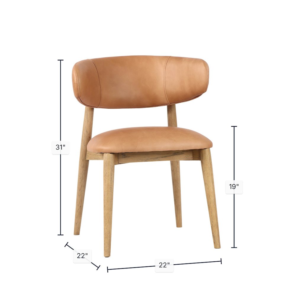 Milo Dining Chair - Hazelnut. Picture 3