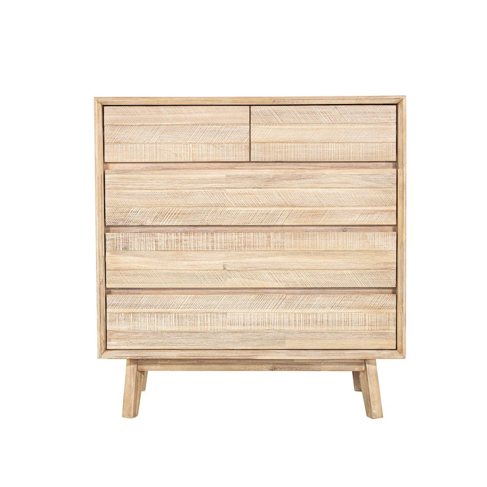 Gia 5 Drawer Chest - Light Driftwood. Picture 5